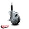 Service Caster 4'' Thermoplastic Rubber Swivel 3/4'' Expanding Stem Caster with Brake SCC-EX20S414-TPRB-TLB-34 - alternate 2